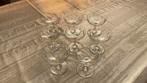 Antiek Champagne coupes glazen, Ophalen, Gebruikt, Glas, Glas of Glazen