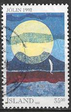 Islande 1992 - Yvert 728 - Timbre de Noël - Lune et mon (ST), Timbres & Monnaies, Timbres | Europe | Scandinavie, Envoi, Islande
