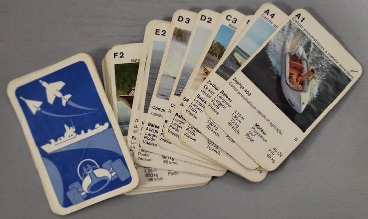 VINTAGE - Jeu (de cartes) d'atout Quartet BATEAUX, Verzamelen, Speelkaarten, Jokers en Kwartetten, Gebruikt, Speelkaart(en), Ophalen of Verzenden