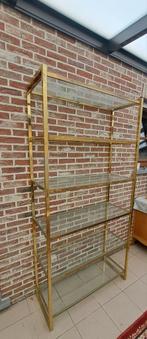 Vintage goudkleurige vitrinekast, Ophalen, Gebruikt, ., .