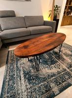 OVAL - handgemaakte salontafel uit massief acaciahout, Ophalen, 100 tot 150 cm, Nieuw, 50 tot 100 cm
