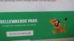 2 tickets Bellewaerde Park, Tickets en Kaartjes, Twee personen, Ticket of Toegangskaart
