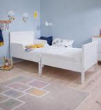 SUNDVIK Ext bedframe met lattenbodem, wit, 80x200 cm, Ophalen, 70 tot 85 cm, Zo goed als nieuw, Lattenbodem