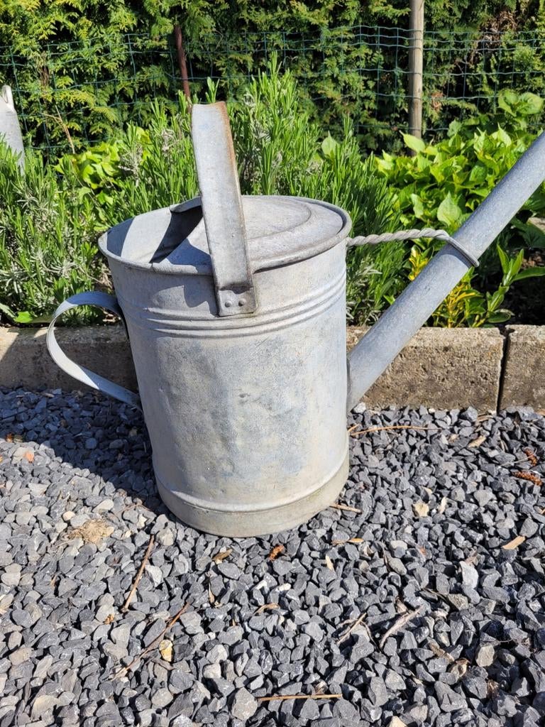 Arrosoir  ancien galvanisé  complet avec pommeau, Jardin & Terrasse, Enlèvement