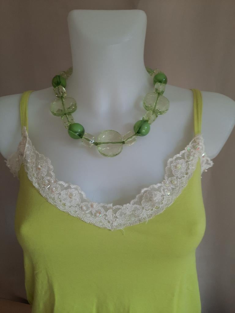 Topje met spaghettibandjes, Kleding | Dames, Topjes, Nina Loo, Maat 42/44 (L), Ophalen of Verzenden, Zonder mouw