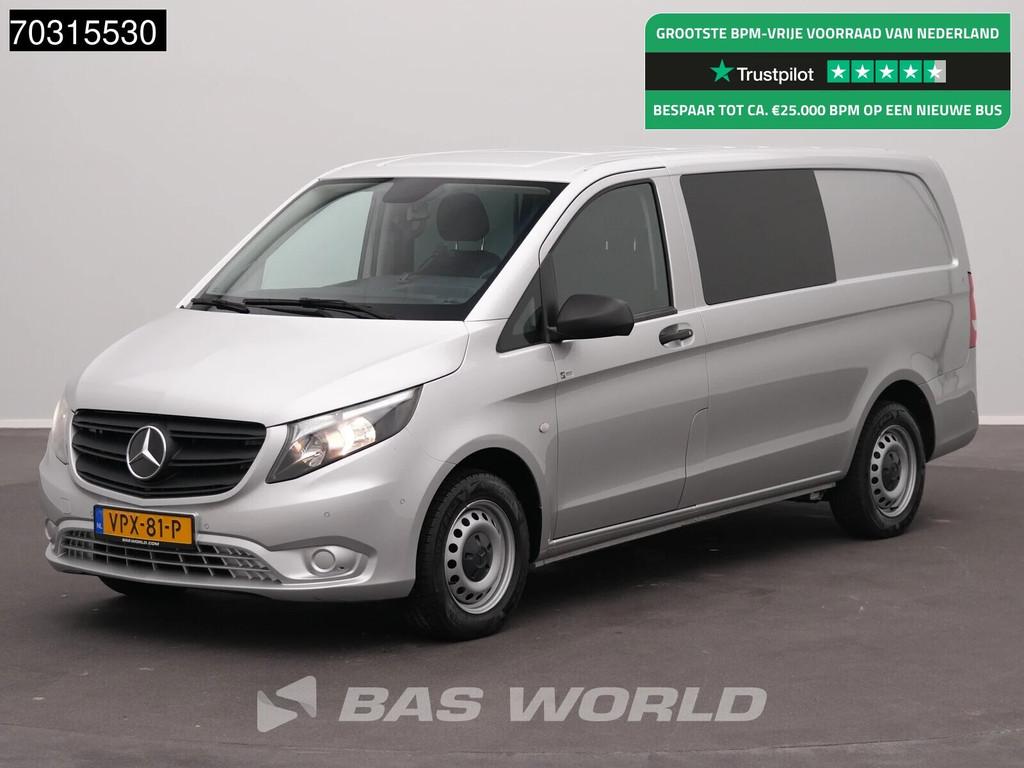 Mercedes Vito 114 Dubbel Cabine Automaat L2H1 Trekhaak Navi, Auto's, Stof, Gebruikt, Euro 6, 4 cilinders
