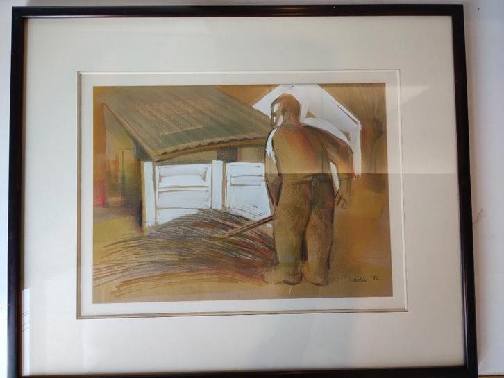 Schilderij / aquarel Marcel Cockx, Antiek en Kunst, Kunst | Schilderijen | Klassiek, Ophalen