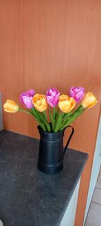 Boeket kunstbloemen, Ophalen