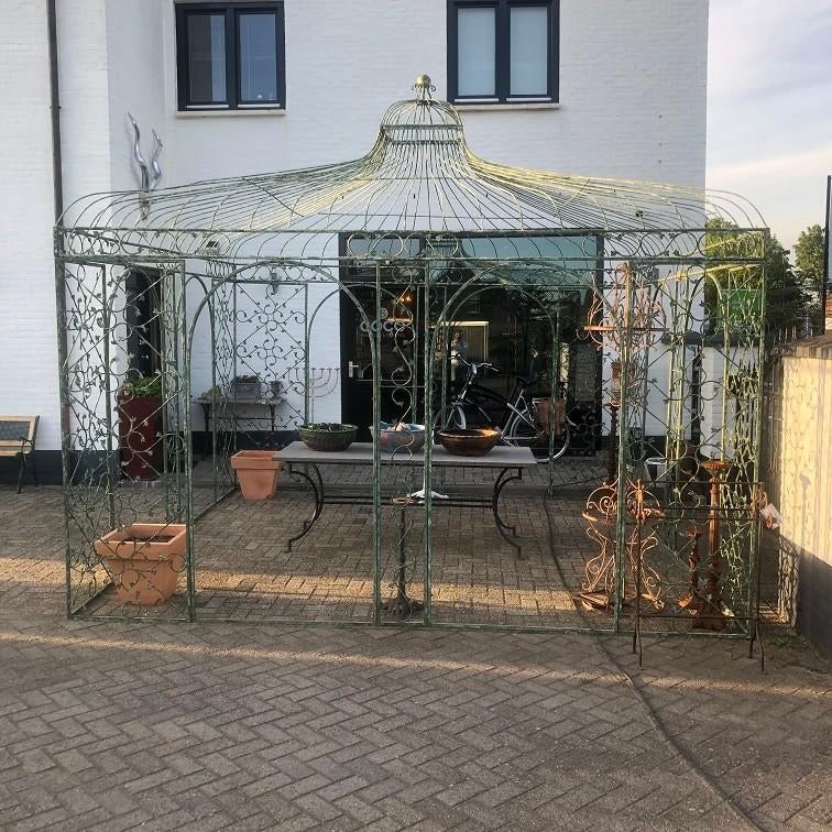 ZEER EXCLUSIEF PRIEEL 400 x 400 met 8 bogen – HANDGESMEED, Tuin en Terras, Tuinhuizen, Zo goed als nieuw, Overige typen, Metaal