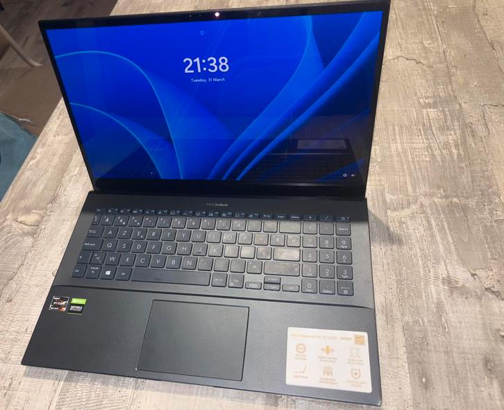 ASUS Zenbook Pro 15 OLED (UM535), Computers en Software, Windows Laptops, Gebruikt, 15 inch, SSD, 4 Ghz of meer, 16 GB, Azerty