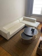 Wit lederen salon, Ophalen, Zo goed als nieuw, Leer