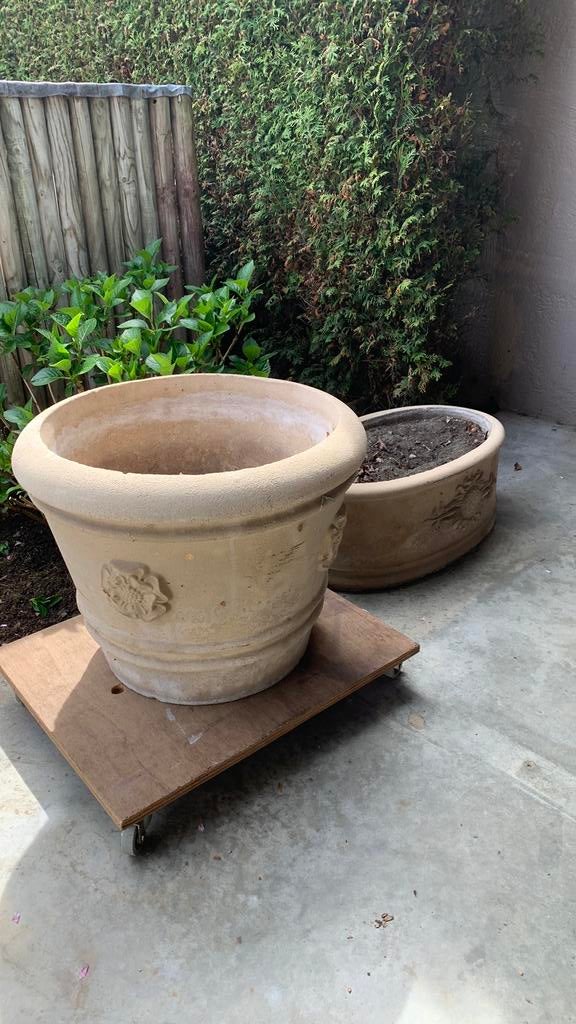 Betonnen bloembakken, Tuin en Terras, Ophalen, Gebruikt, Beton, 30 tot 60 cm