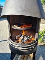 SMOKE Tuinhaard / BBQ – Zwaar staal – Chamotte binnenkant, Enlèvement, Utilisé