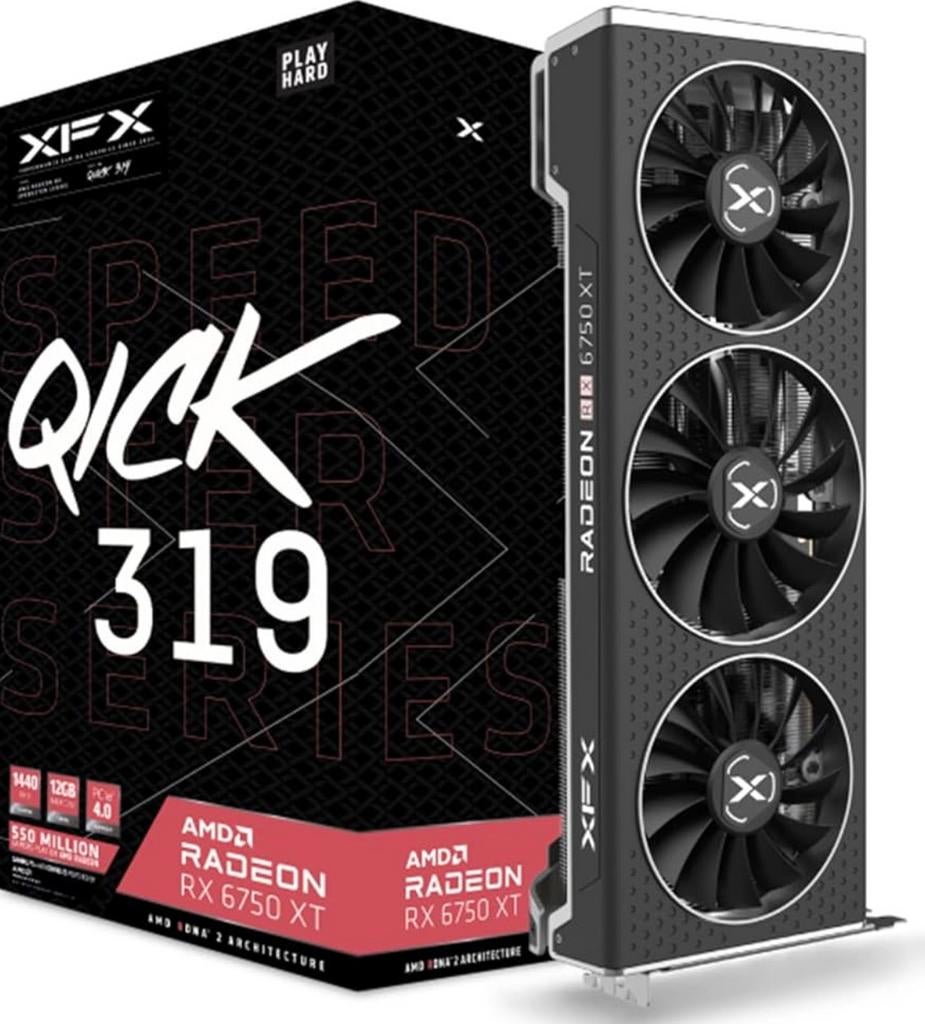 Carte Graphique XFX Radeon RX 6750 XT QICK 319 ULTRA, Informatique & Logiciels, Cartes vidéo, Enlèvement, Comme neuf