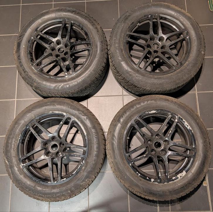 Originele 18” Porsche Macan velgen met winterbanden, Auto-onderdelen, Banden en Velgen, Band(en), Winterbanden, 18 inch, Ophalen