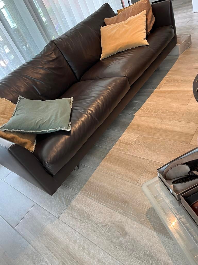 3 zitsbank met poef, Ophalen, Zo goed als nieuw