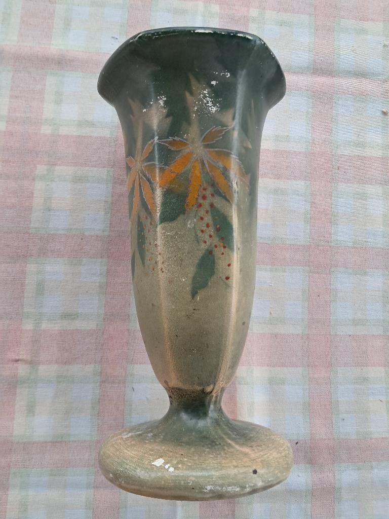 Art nouveau aardewerk vaas belgisch, Antiek en Kunst, Ophalen of Verzenden