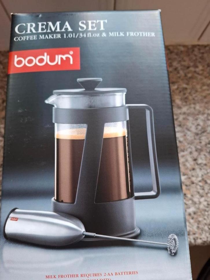 BODUM crema set coffee maker 1,01/34 fl.oz & milk frother, Electroménager, Cafetières, Neuf, Autres types, Autres modèles, 4 à 10 tasses