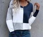 Blauw /grijze / witte sweater maat 38, Kleding | Dames, Ophalen of Verzenden, Gedragen, Maat 38/40 (M), Blauw