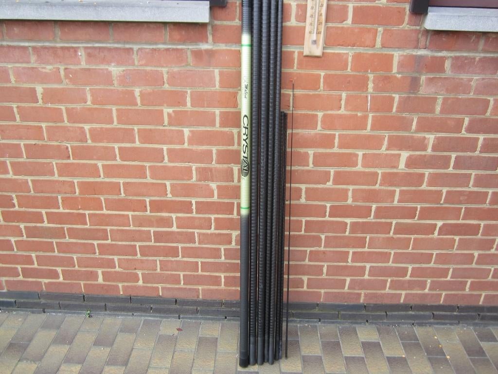 Canne en carbone Malevé CRYSTAL 9,50m, Watersport en Boten, Hengelsport | Algemeen, Gebruikt, Complete hengel, Ophalen