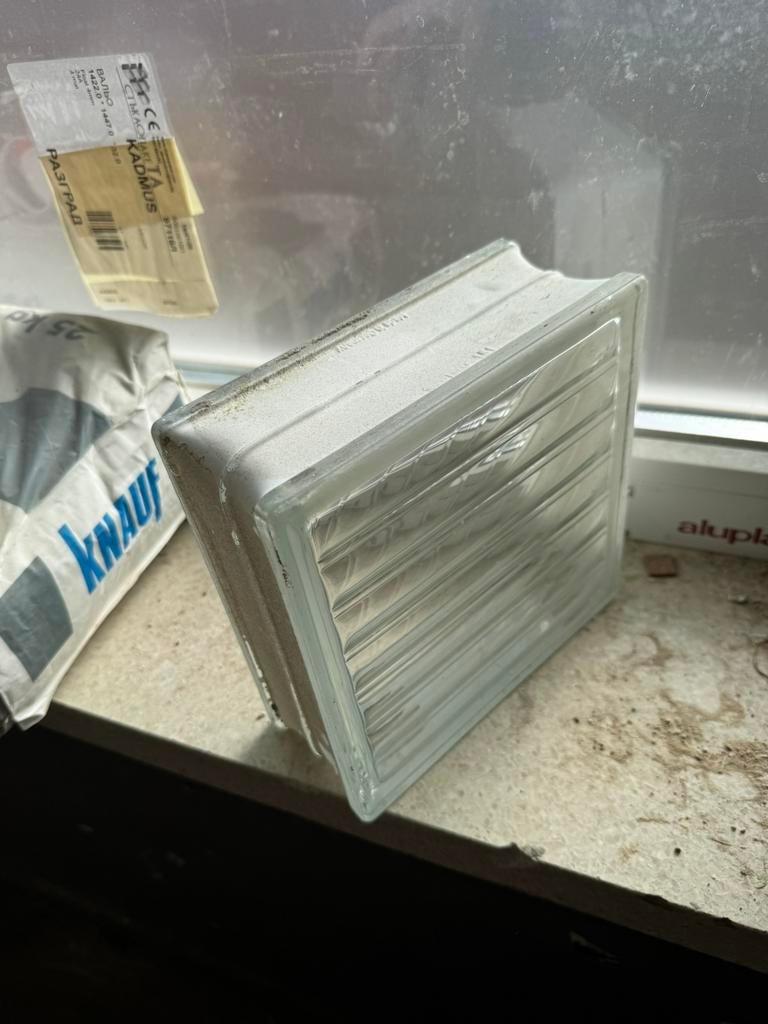 Glass block gratis ophale bijna 50 stuk, Enlèvement, Comme neuf