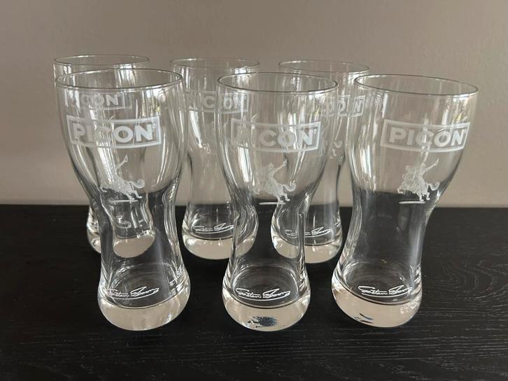Picon glazen 6 stuks, Collections, Verres & Petits Verres, Comme neuf, Enlèvement
