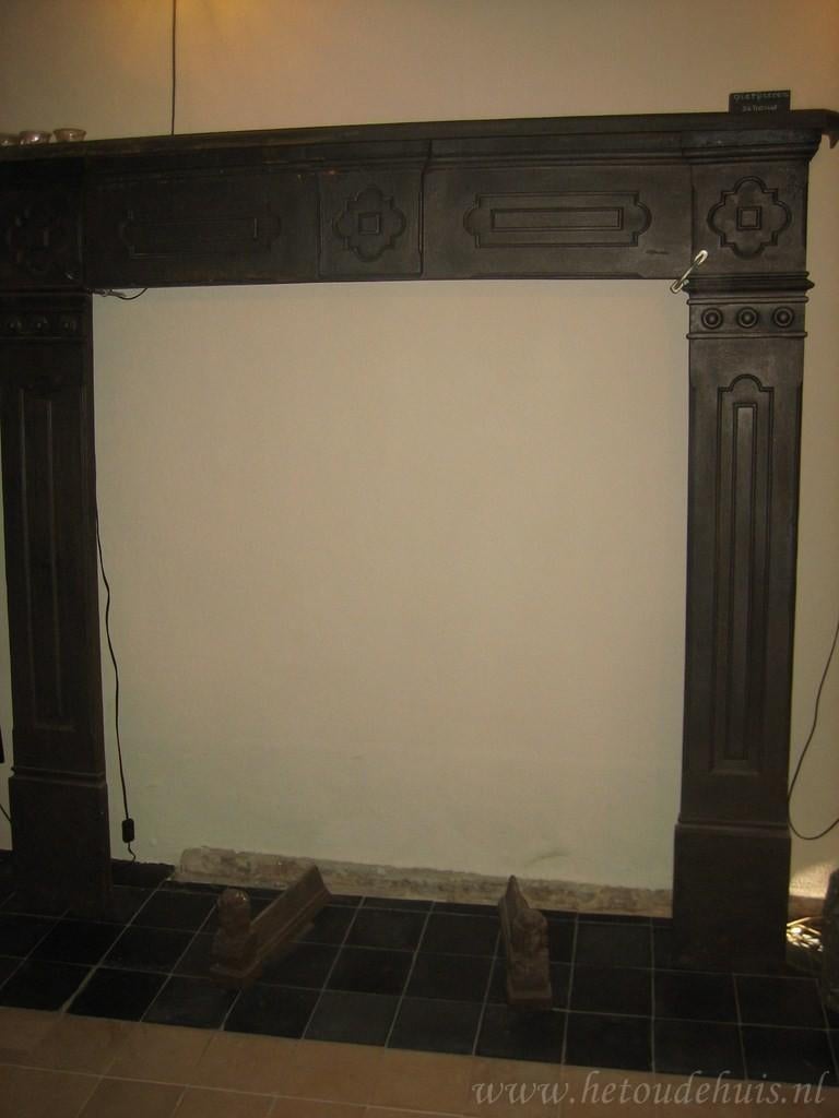 antieke gietijzeren engelse schouw, Ophalen, Gebruikt