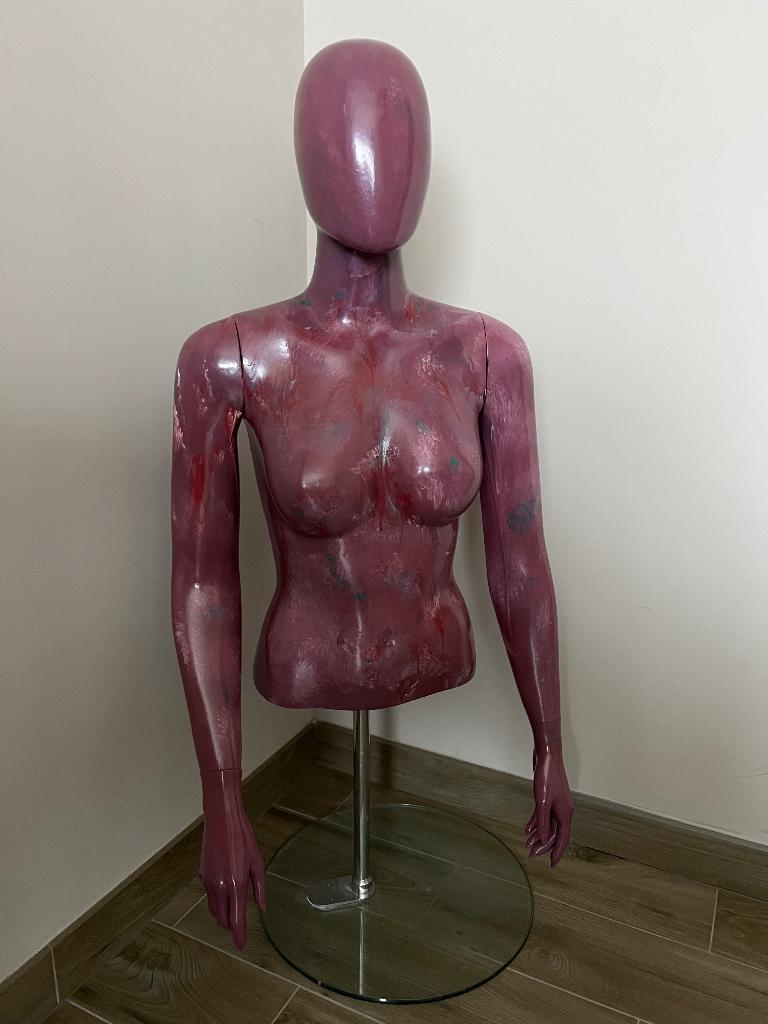 Vintage Paspop Torso Mannequin Glazen Voet, Ophalen, Gebruikt