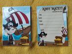 16 cartons d'invitation - anniversaire - pirate, Verzamelen, Geboortekaartjes en Visitekaartjes, 2000 tot heden