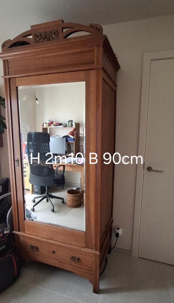 Armoire à glace ancienne, Antiquités & Art, Antiquités | Meubles | Armoires, Enlèvement