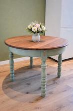 Table ronde ancienne en chêne massif restaurée – 4/6 pers., Maison & Meubles, 100 à 150 cm, Quatre personnes, Campagne, fermette