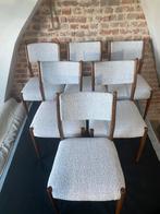 Vintage midcentury stoelen set van 6, Ophalen, Zo goed als nieuw, Hout