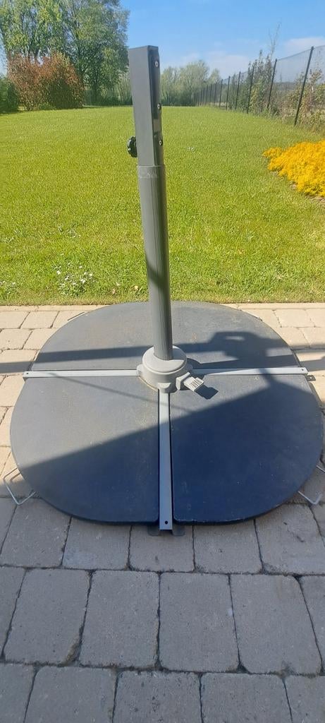 Pied pivotant parasol excentré + 4 dalles de lestage 15kgs, Jardin & Terrasse