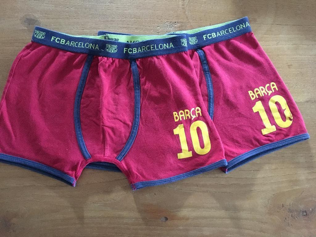 2 boxershorts FC Barcelona maat 122 / 128, Enfants & Bébés, Vêtements enfant | Taille 122, Enlèvement ou Envoi, Utilisé, Garçon