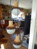 Lampe suspendue vintage en céramique lampe 3 pièces 150cm, 75 cm ou plus, Vintage design, Enlèvement ou Envoi, Comme neuf