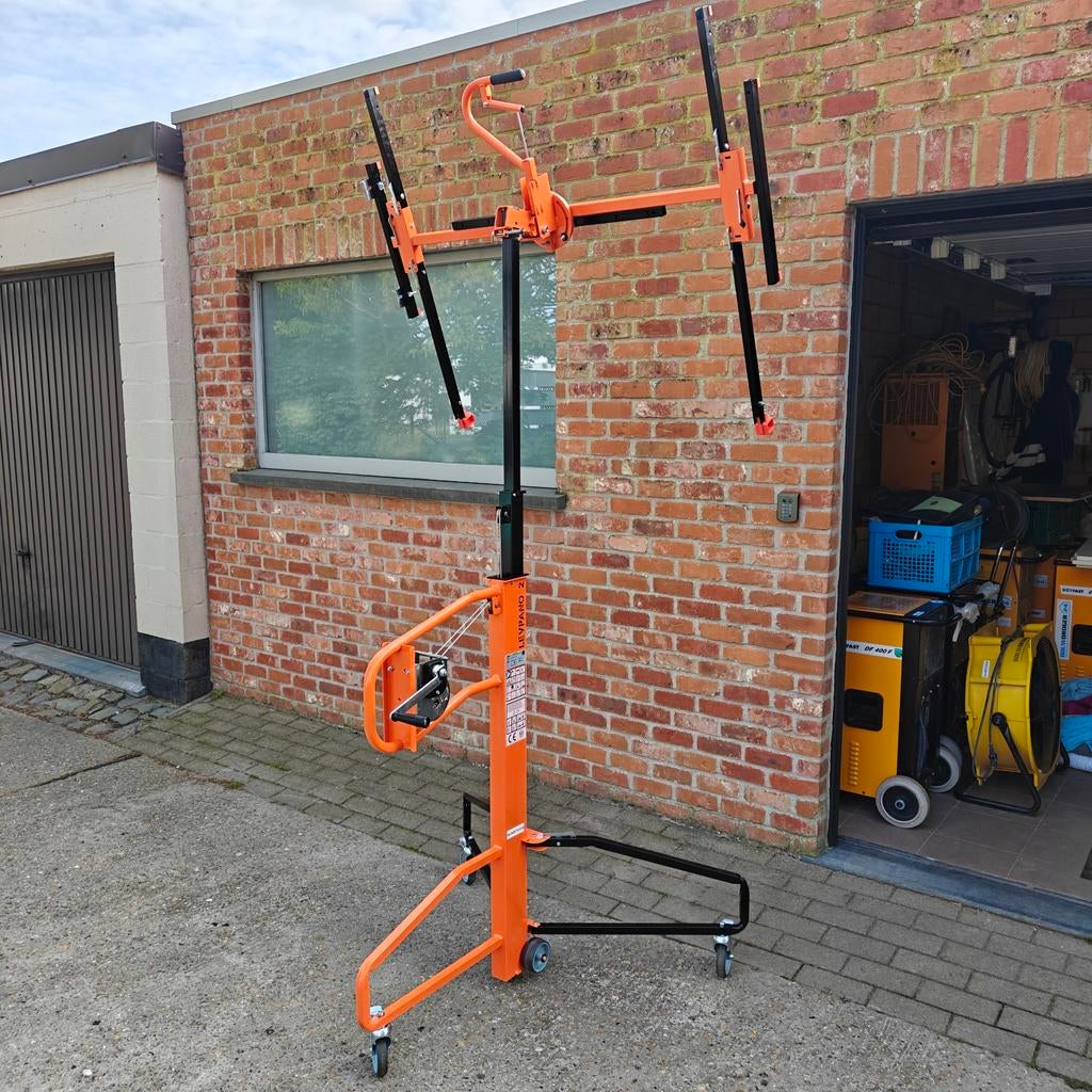 Gyproc platenlift te huur, Ophalen