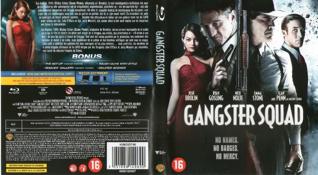 gangster squad (blu-ray) neuf, Enlèvement ou Envoi, Comme neuf, Thrillers et Policier