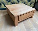 Massief teak salontafel met lades, Huis en Inrichting, Tafels | Salontafels, Ophalen, 50 tot 100 cm, 50 tot 100 cm, Zo goed als nieuw