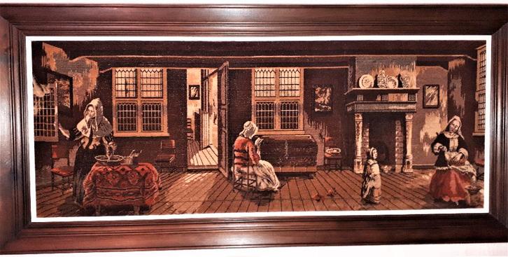 Wandtapijt „Interior Scene”, Antiek en Kunst, Antiek | Tapijten, Tafelkleden en Textiel, Ophalen