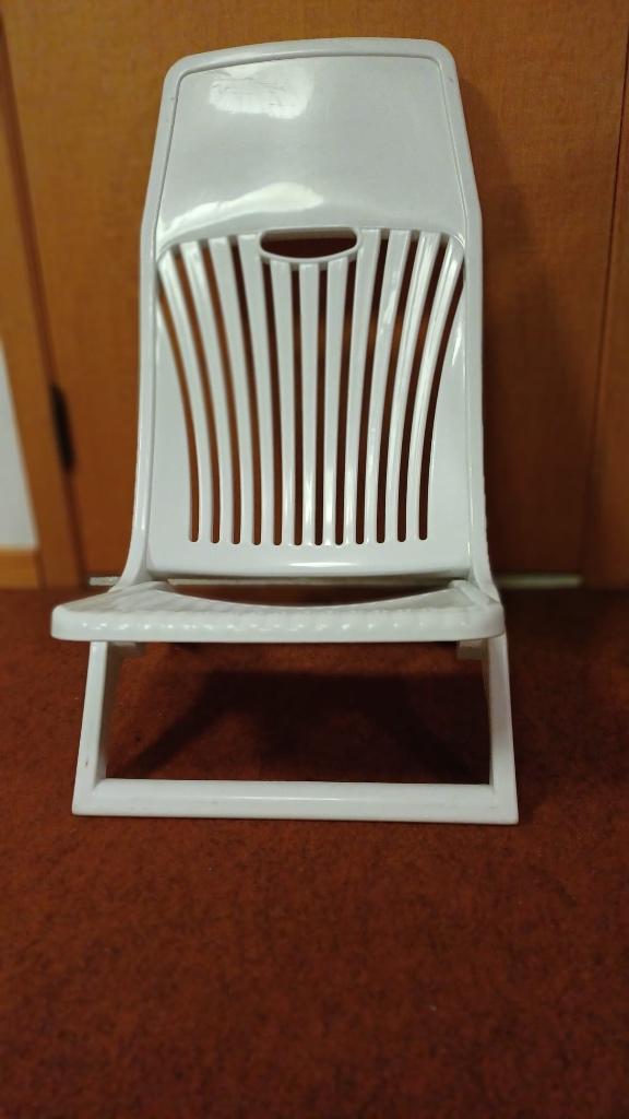 2x strandstoelen / tuinstoelen wit, Tuin en Terras, Ophalen, Zo goed als nieuw, Kunststof, Inklapbaar