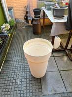 Witte bloempot, Ophalen, Kunststof, Gebruikt, Minder dan 60 cm
