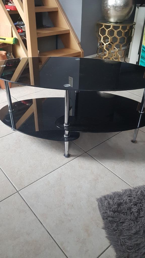 Table de salon en verre noir, Bricolage & Construction, Enlèvement