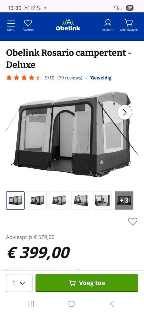 Voortent , nooit gebruikt te koop, Caravans en Kamperen, Voortenten en Luifels, Ophalen