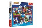Sonic 4 in 1 Puzzel - 35/48/54/70 stukjes - Trefl Legpuzzel, Kinderen en Baby's, Ophalen of Verzenden, 10 tot 50 stukjes, Nieuw
