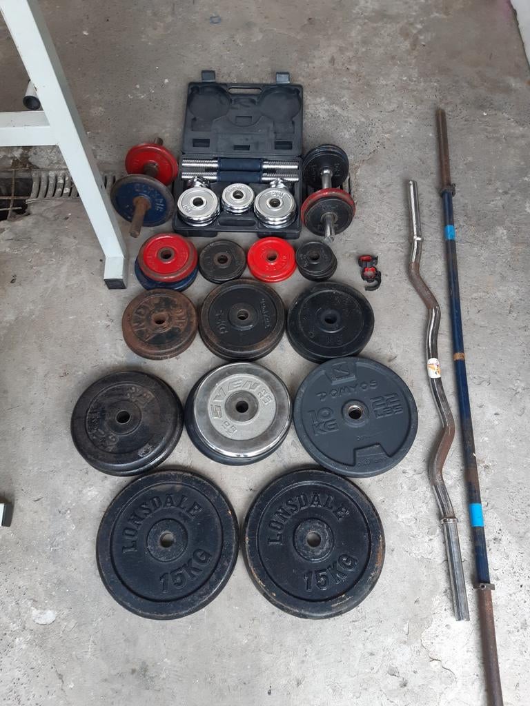 Poids + haltères et barres muscu, Sports & Fitness, Enlèvement, Comme neuf, Bras, Haltère