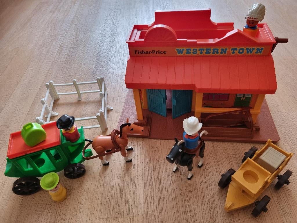 Vintage (1982) Fisher Price Western Town, Enlèvement ou Envoi, Comme neuf