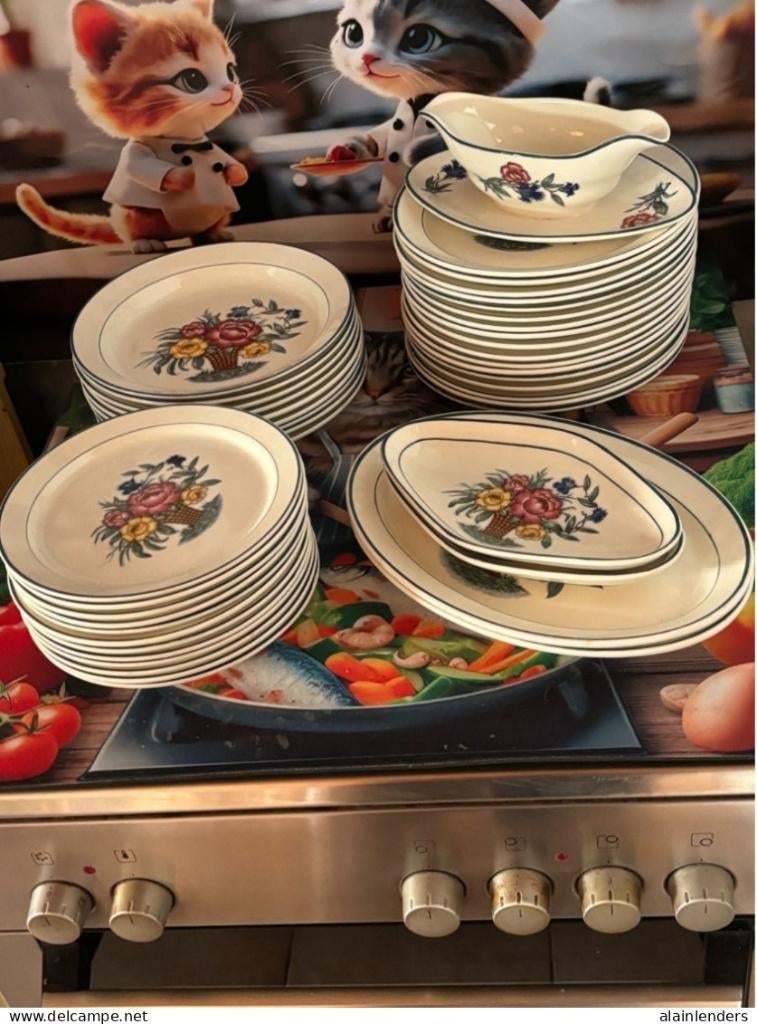 Service Boch Frères La Louvière, Antiek en Kunst, Antiek | Servies los, Ophalen