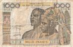 1000 MILLE FRANCS L'AFRIQUE DE L'OUEST, Postzegels en Munten, Bankbiljetten | Europa | Niet-Eurobiljetten, Ophalen of Verzenden