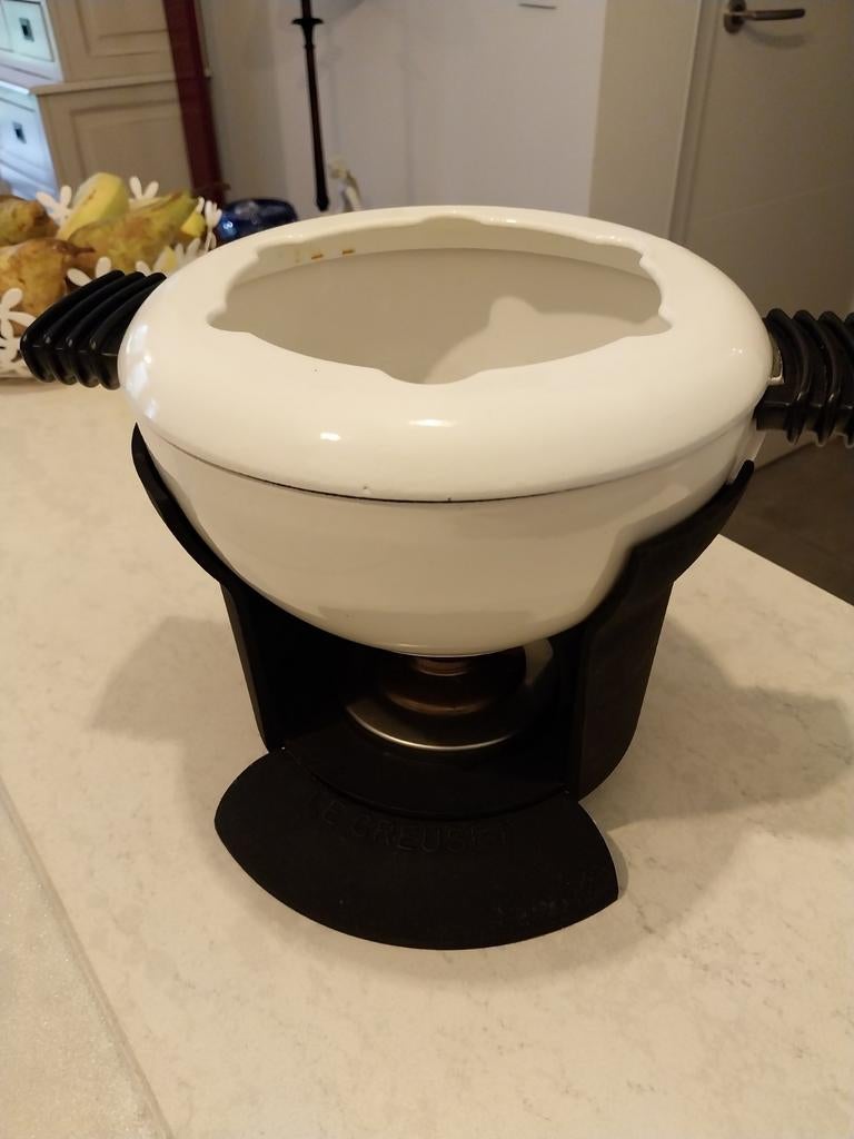 POÊLE À FONDUE EN FONTE ORIGINALE LE CREUSET, Maison & Meubles, Enlèvement ou Envoi, Fonte