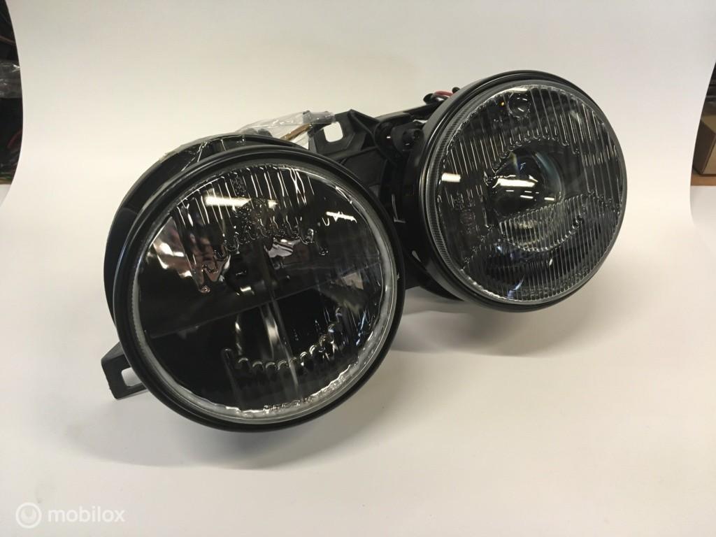 Koplamp set zwart met kruis bmw e30 3-serie imitatie, Neuf, Enlèvement ou Envoi, BMW, BMW